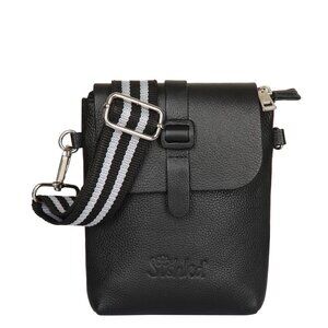 Leather Messenger Bag for Men & Women –Black Crossbody Shoulder Bag, Side Sling